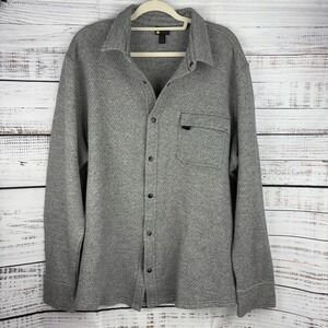 Zella Commuter Herringbone Shirt Jacket Shacket Gray Heather size 2x Big & Tall